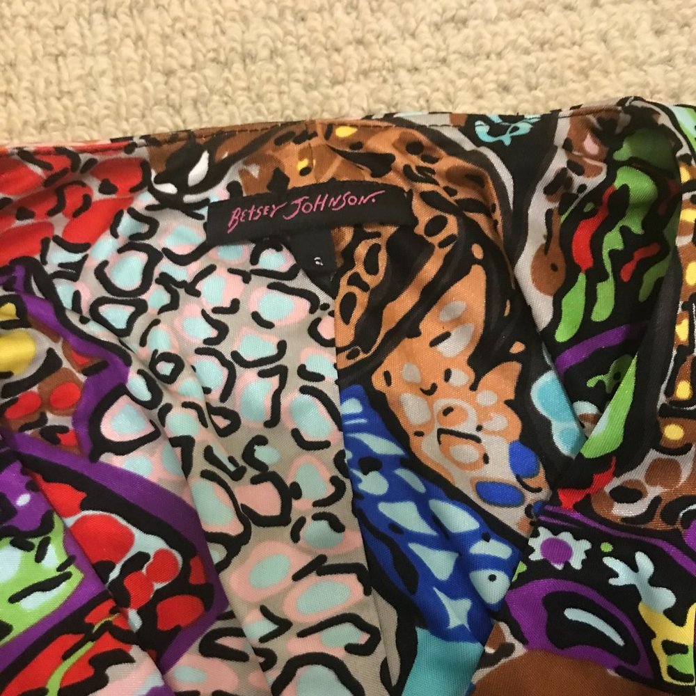 Vintage Betsey Johnson Colorful Bambi Mini icon Runway Dress Size 2 small - Picture 5 of 13